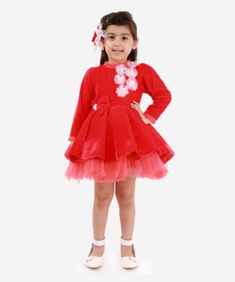 Red Nora Velvet Dress 1