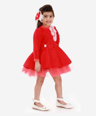 Red Nora Velvet Dress 2