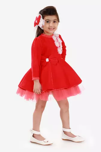 Red Nora Velvet Dress