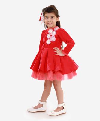Red Nora Velvet Dress 3