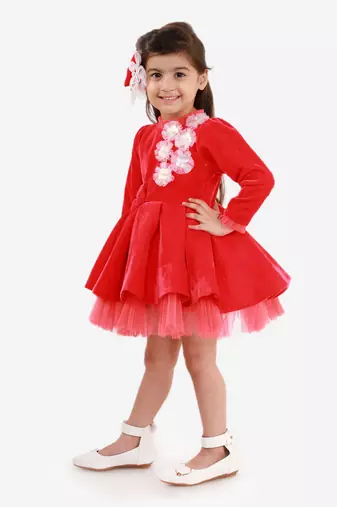 Red Nora Velvet Dress