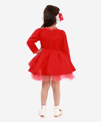 Red Nora Velvet Dress 4