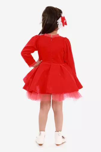 Red Nora Velvet Dress