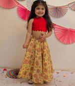 Yellow Sunshine Skirt With Crop Top