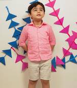 Pink White Floral Shirt