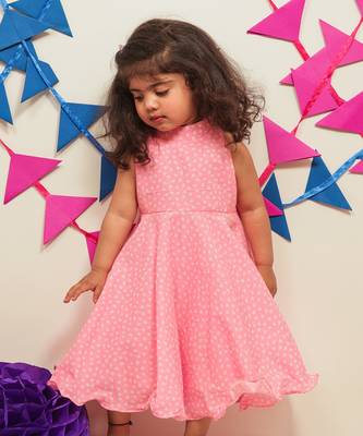 Pink White Floral Dress 1