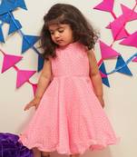 Pink White Floral Dress