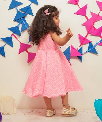 Pink White Floral Dress 4