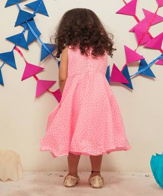 Pink White Floral Dress 5