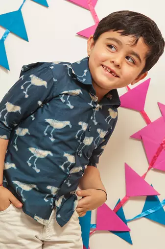 Indigo Blue Shirt