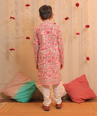 Pink Kamal Kurta Pyjama 4