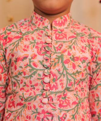 Pink Kamal Kurta Pyjama 5