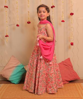 Pink Kamal Long Anarkali With Dupatta 3