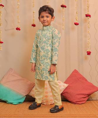 Yellow Lily Kurta Pyjama 2