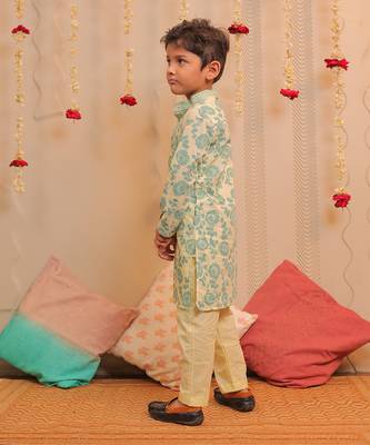Yellow Lily Kurta Pyjama 3