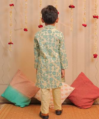 Yellow Lily Kurta Pyjama 4