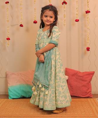 Yellow Lily Long Anarkali With Dupatta 3