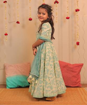 Yellow Lily Long Anarkali With Dupatta 4