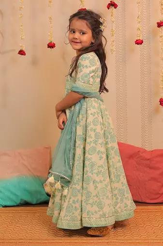 Yellow Lily Long Anarkali With Dupatta