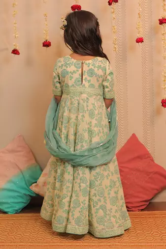 Yellow Lily Long Anarkali With Dupatta