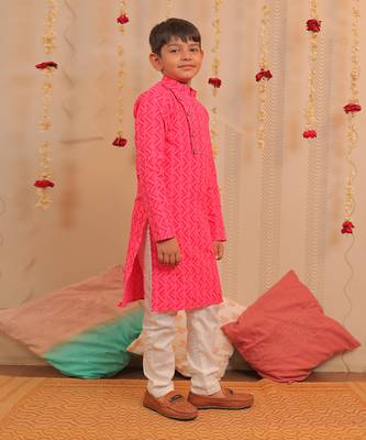Pink Kurta Pyjama 1