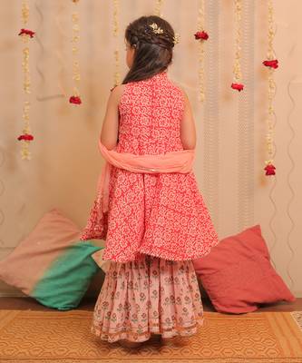 Orange Mogra Gharara Set With Dupatta 3