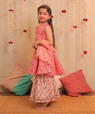 Orange Mogra Gharara Set With Dupatta 4