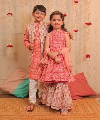 Orange Mogra Gharara Set With Dupatta 5