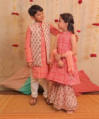 Orange Mogra Gharara Set With Dupatta 6