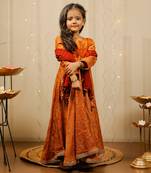 Mustard Full Length Kurta With Dupatta