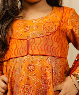 Mustard Full Length Kurta With Dupatta 6