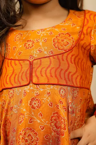 Mustard Full Length Kurta With Dupatta
