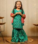 Green Sharara Set With Dupatta