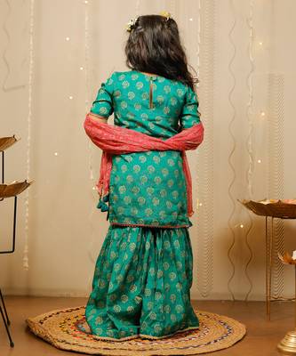 Green Sharara Set With Dupatta 4
