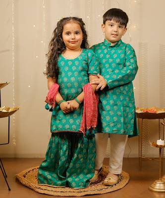 Green Sharara Set With Dupatta 7