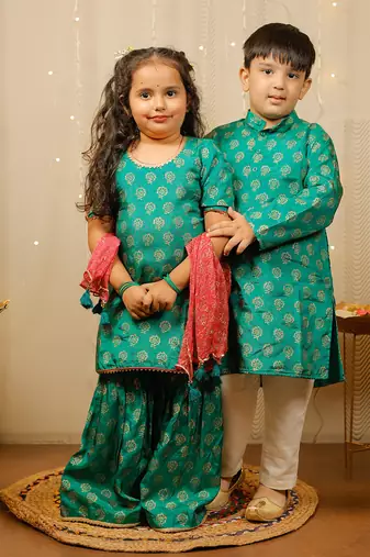 Green Kurta Set