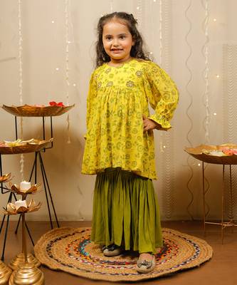 Yellow Sharara Set 1