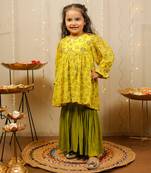 Yellow Sharara Set