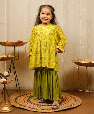 Yellow Sharara Set 2