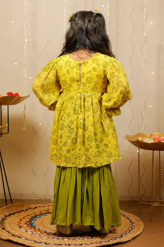 Yellow Sharara Set
