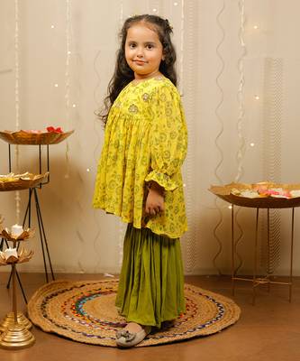 Yellow Sharara Set 4
