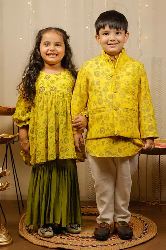 Yellow Sharara Set