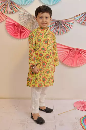 Yellow Sunshine Kurta With Pyjama