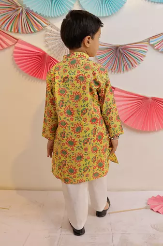 Yellow Sunshine Kurta With Pyjama