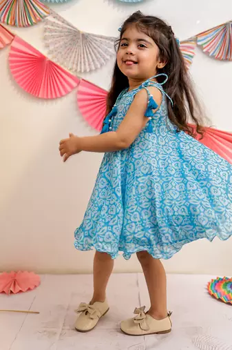 Cloudy Sky Tassel Dress