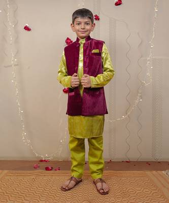 Wine Velvet Jacket Set 4