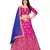 Purple embroidered Art Silk semi stitched lehenga