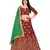 Maroon embroidered Art Silk semi stitched lehenga