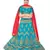 Sky-blue embroidered Art Silk semi stitched lehenga