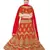 Light-red embroidered Art Silk semi stitched lehenga